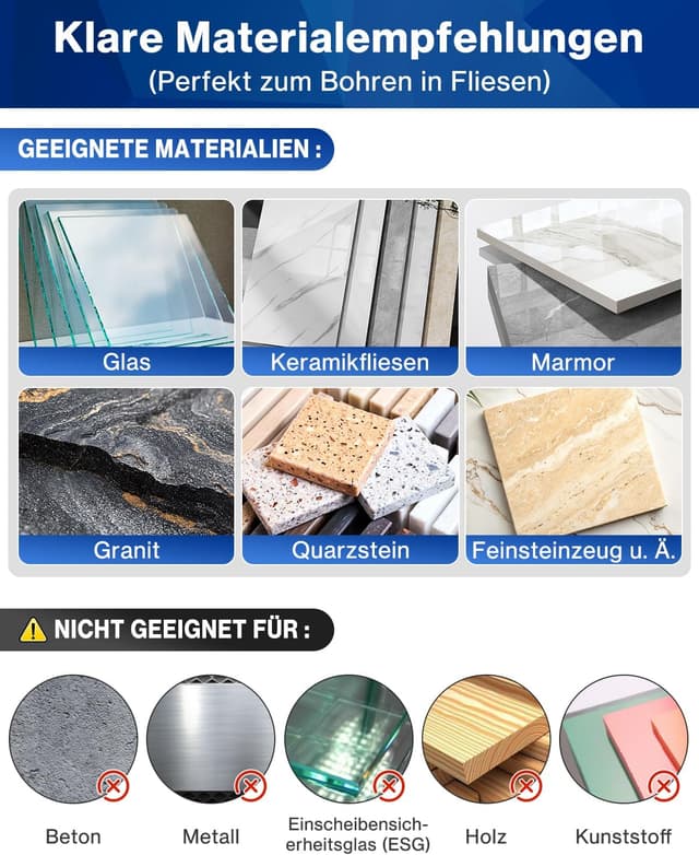 Thumbnail 5 de Lytool Fliesenbohrer Diamantbohrer Set 5tlg 5–12 mm