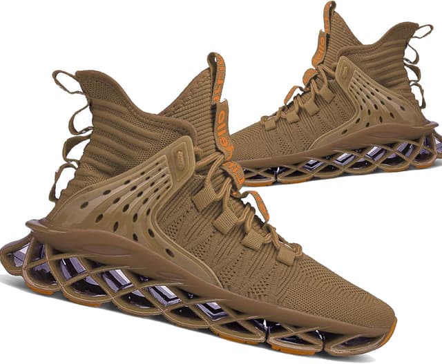 Detalle de Hello MrLin Men’s Non-Slip Mesh Running & Walking Sneakers (Blade Type)