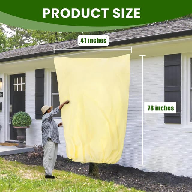 Thumbnail 1 de 78x41in Plant Covers 4-Pack Frost Cloth for Plants