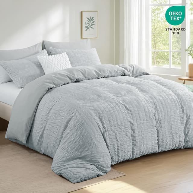 Detalle 2 de Aisbo King Size Seersucker Duvet Cover 230×220cm