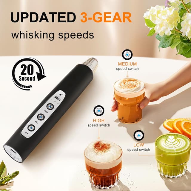 Thumbnail 2 de YUSWKO Handheld Milk Frother 1500mAh 🥛