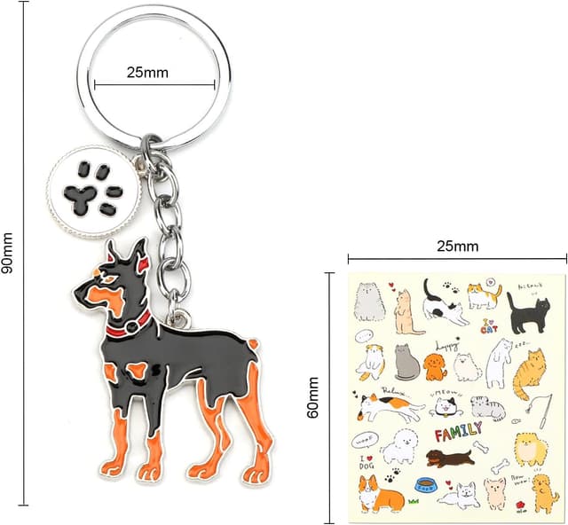Detalle 2 de OBEISN Schlüsselanhänger für Frauen mit Cartoon Dackel-Design – kreativer Deko-Anhänger als Geschenk