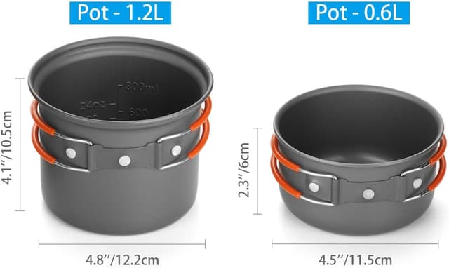 Thumbnail 2 de Odoland Camping Cookware Set for 1-2 People
