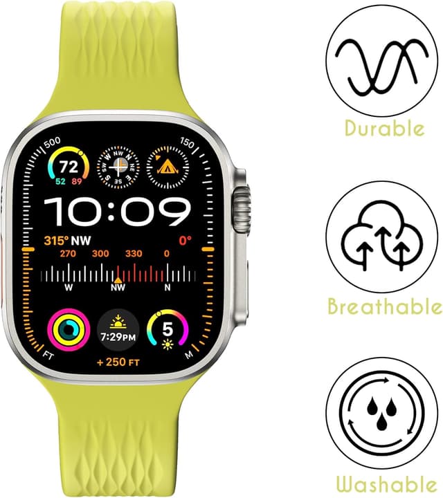 Thumbnail 4 de LULULOOK Correa FKM para Apple Watch 49mm