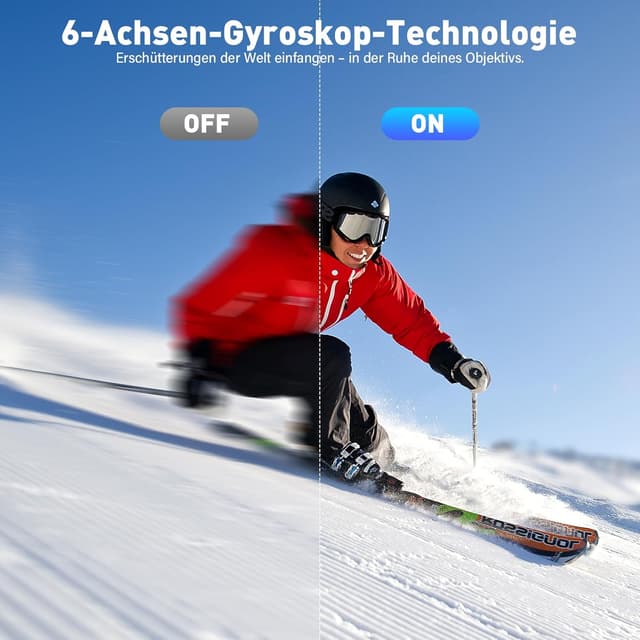 Detalle 2 de Ruycllo Action Cam 5K 50 MP Unterwasserkamera