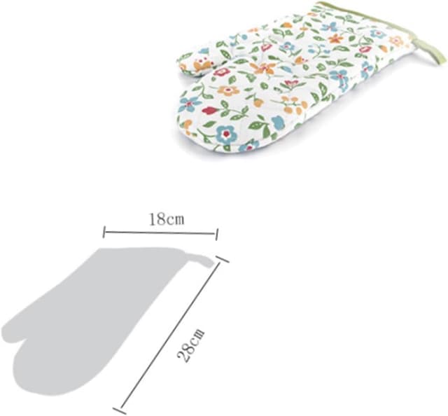 Detalle 2 de Hitzebeständige Ciieeo Backhandschuhe mit Blumen