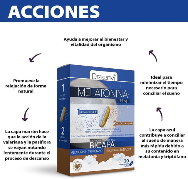 Thumbnail 2 de Melatonina Bicapa Retard 1,9 mg Drasanvi