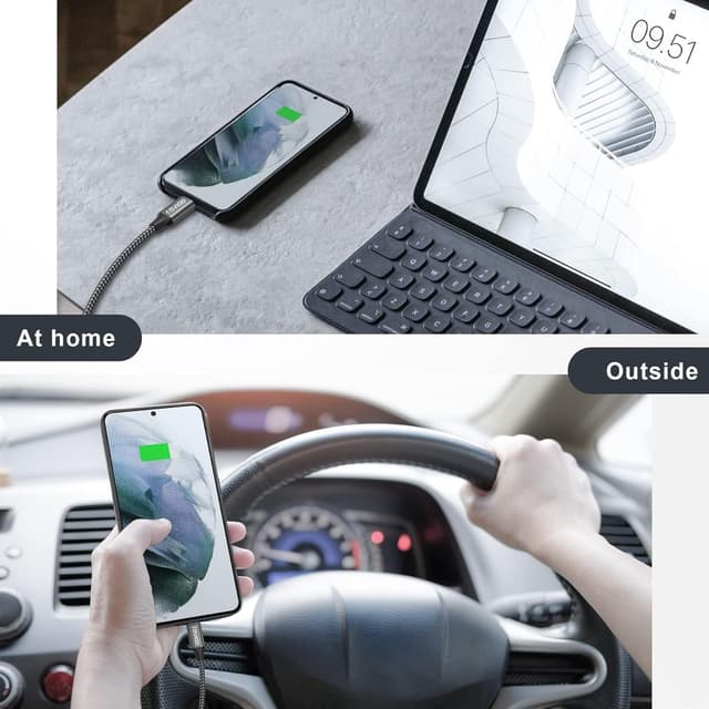 Thumbnail 6 de RAVIAD USB‑C Ladekabel (2er‑Set, 3 m) mit bis zu 3,1 A – Schnellladekabel & Datenübertragung