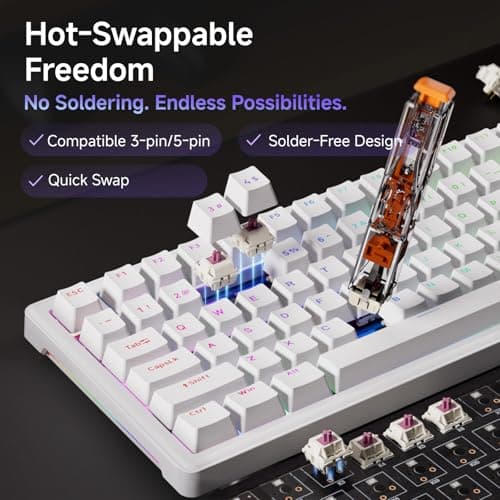 Detalle 2 de Dierya DK81E teclado mecánico gaming 81 teclas 🎹