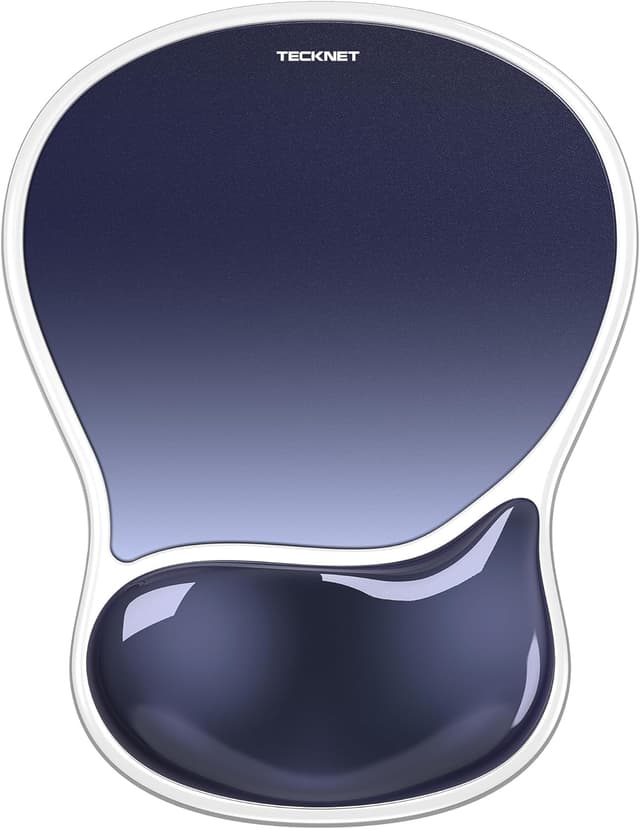 Detalle de TECKNET Mouse Mat Wrist Support with Gel Wrist Rest (Ergonomic gel mousepad) – Gradient Blue