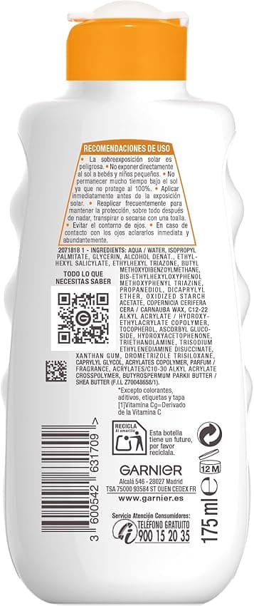 Detalle 2 de Garnier Delial Hydra 24h Leche antimanchas FPS 50+