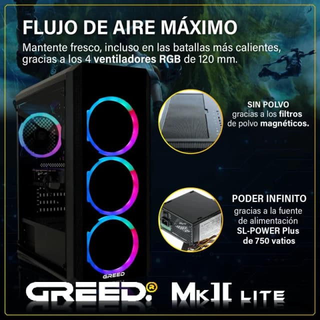 Detalle de GREED MK2 Lite Ryzen 5 4600G 512 GB SSD