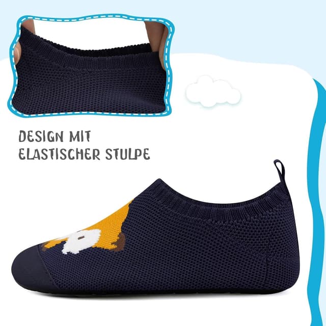 Detalle de Kyopp Hausschuhe Kinder – atmungsaktive, rutschfeste Slipper für Jungen & Mädchen, Gr. 20–35
