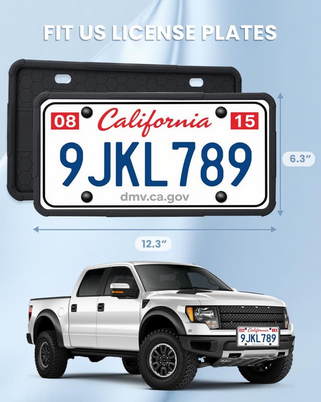Thumbnail 6 de JOKIT 2 Pack Silicone License Plate Frames 2-Pack 🛞