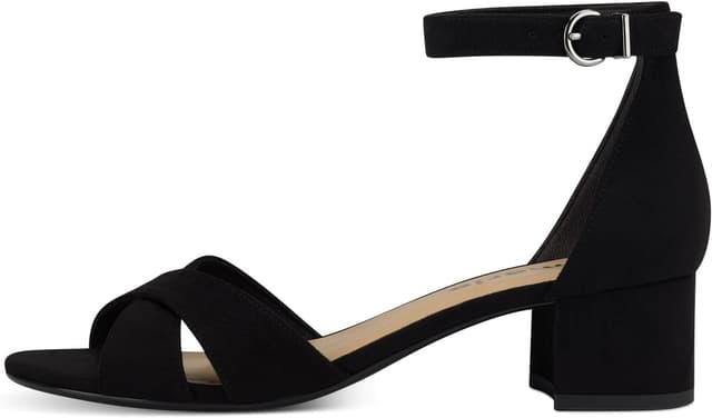 Detalle de Tamaris Sandalette Damen Vegan Elegant mit 4,5-cm-Blockabsatz und Anti-Slide-Technologie