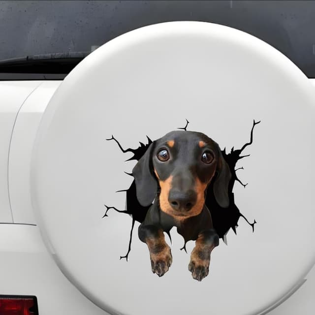 Thumbnail 3 de Dackel 3D Zerrissener Effekt Aufkleber 25 cm