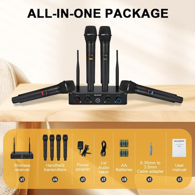 Thumbnail 4 de MELONARE MWM-41 Wireless Microphone 200ft 🎤