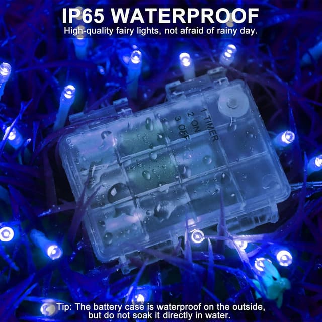 Detalle 2 de Dalugo blue fairy lights, 30 LED 3m