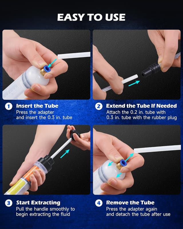 Detalle 2 de Orion Motor Tech 200mL Manual Fluid Extractor and Filler (Syringe-Style Pump)