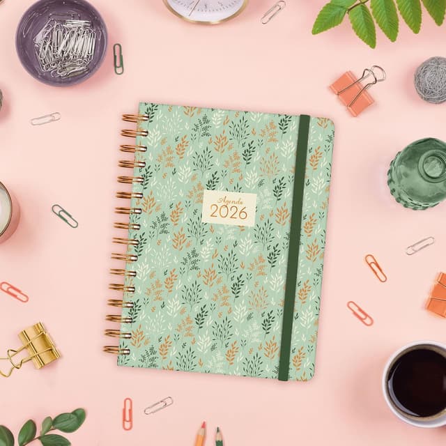 Detalle 2 de Finocam Terminplaner Spiralbindung 2026 1 Tag pro Seite đź“’