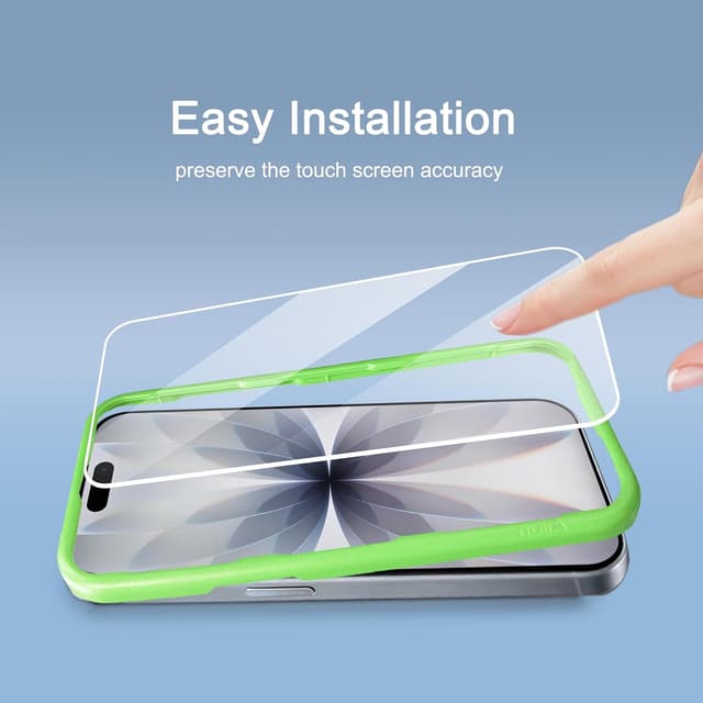 Detalle de Ailun 3 Pack Tempered Glass Screen Protectors for iPhone 17 / iPhone 16 Pro (6.3 inch) with Installation Frame