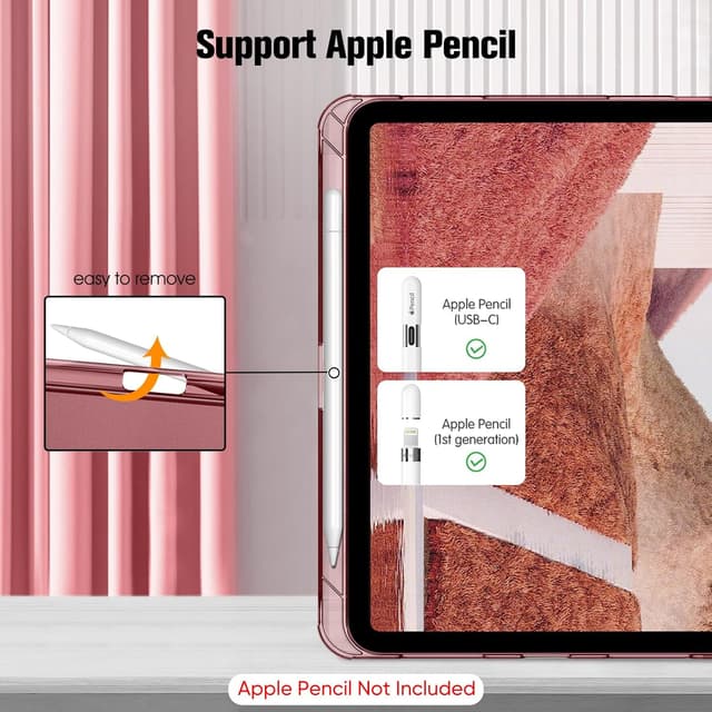 Detalle 2 de FINTIE Ultra Slim Case for iPad A16 (11th Gen, 2025) and iPad 10th Gen (10.9in, 2022) – Matte burgundy cover with pencil holder