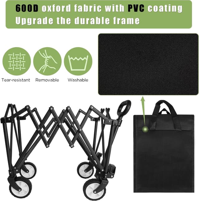 Detalle de Foldable Cart 100kg capacity wagon