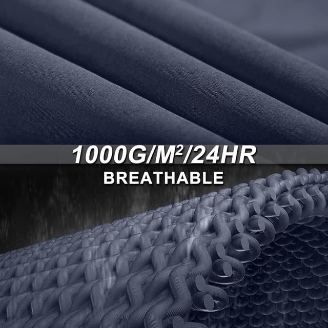 Detalle 1 de 33,000ft Damen Softshell-Regenjacke lang mit Kapuze – leichter wasser- und windabweisender Funktionsmantel