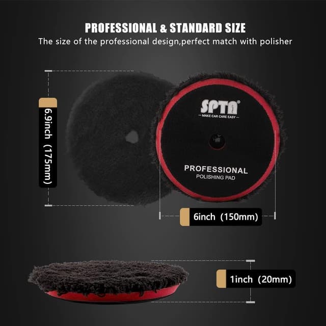 Detalle 2 de SPTA Microfiber Polishing Pad 6-Inch