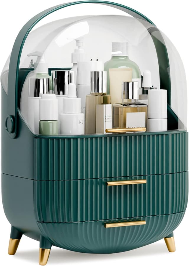 Thumbnail 5 de lurcns Makeup Organizer with Lid and Drawers