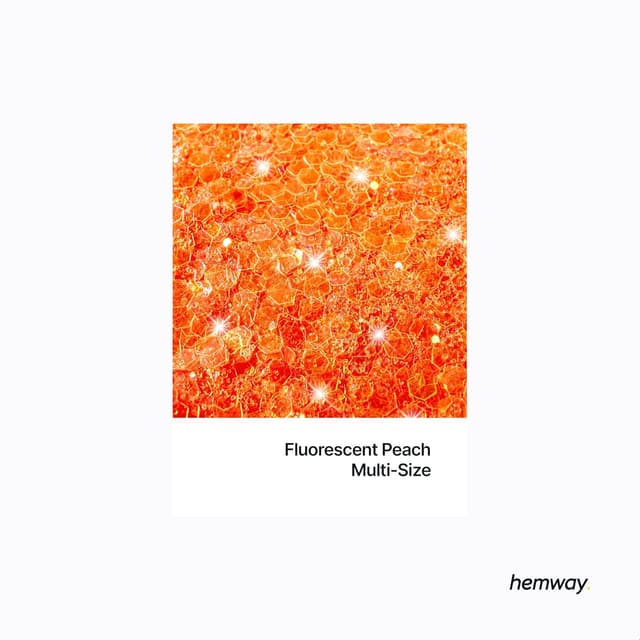 Thumbnail 1 de Hemway Craft Glitter Fluorescent Peach 100g