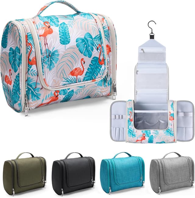 Thumbnail 6 de Voniobuy Groß Kulturbeutel 4-in-1 mit drehbarem Haken – wasserdichte Kulturtasche zum Aufhängen (27 x 22,5 x 11 cm)