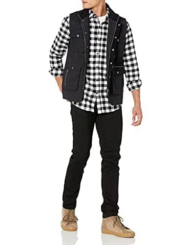 Thumbnail 4 de Amazon Essentials Camisa de franela Negro cuadros vichy S