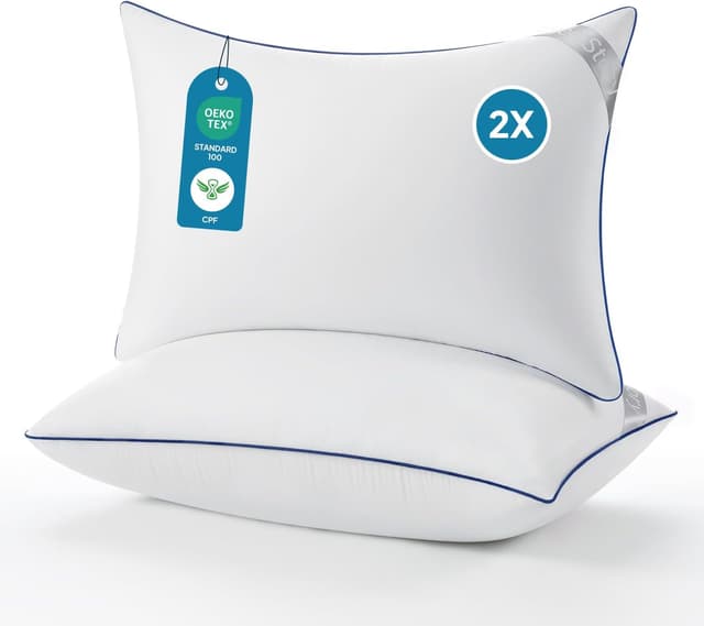 Detalle de BedStory Oreillers 50x70 cm (lot de 2) hypoallergéniques, réglables et lavables