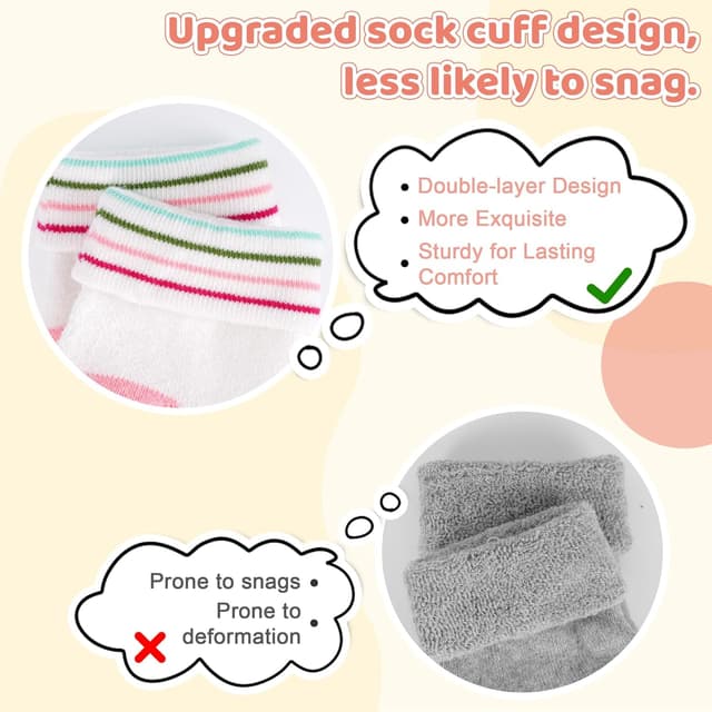 Thumbnail 4 de TRAMLE Baby Socks Cotton Warm Newborn 10 Pairs