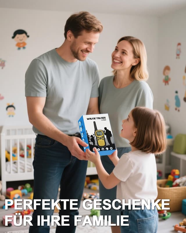 Thumbnail 6 de Kinder-Walkie-Talkies mit Akku, 16 Kanälen, VOX & Tastatursperre – Walkie Talkie Geschenk für 3–12 Jahre