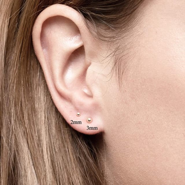 Thumbnail 4 de CERSLIMO 14K vergoldete Ohrstecker Set Zirkonia đ