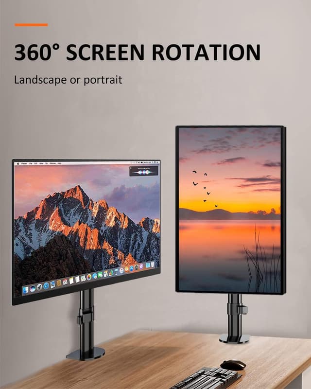 Detalle 2 de Suptek MD6401 supporto per monitor da braccio con inclinazione e rotazione per schermi 13–27" VESA 75x75 / 100x100