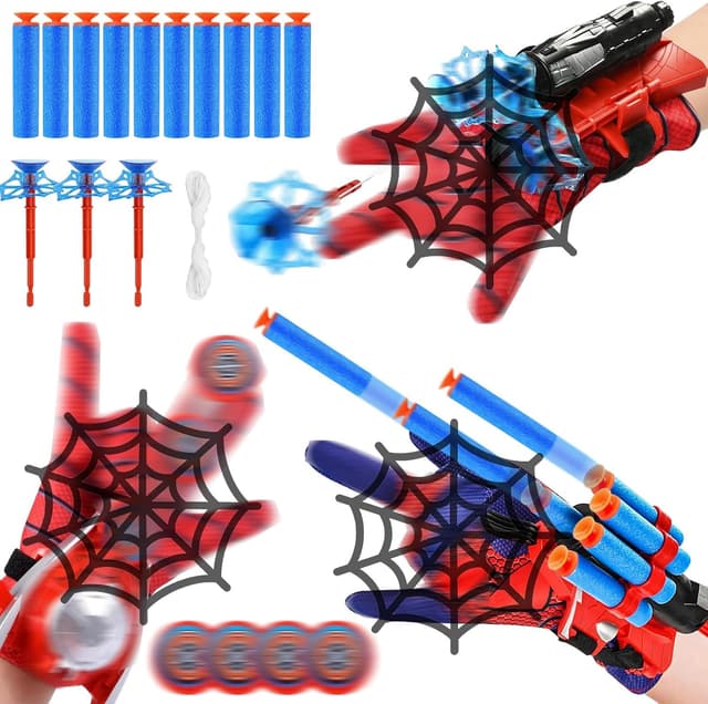 Thumbnail 1 de NHYDZSZ Guanti Spiderm per bambino con lanciatore e maschera