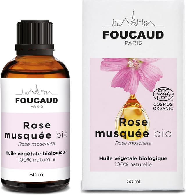Detalle de FOUCAUD Olio di Rosa Canina BIOLOGICO 50 ml (100% naturale) addolcente anti-macchie e rigenerante