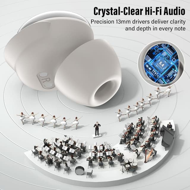 Detalle 2 de VEKJ Bluetooth In-Ear Schlafkopfhörer, 48 Std