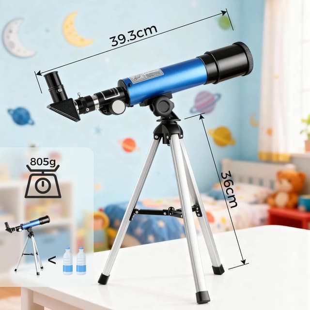 Detalle 2 de Cowiewie 360/50mm beginner astronomical telescope