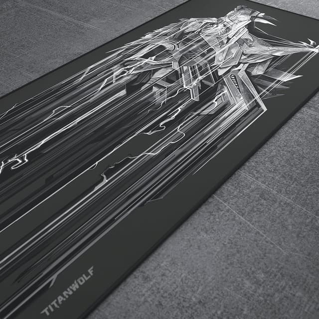 Detalle 2 de Titanwolf XXL Speed Gaming Mouse Pad (900 x 400 x 3 mm) – smooth control, non-slip rubber base