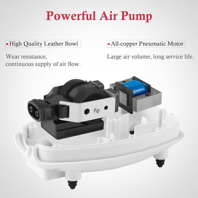 Detalle 2 de PYPABL 3W Aquarium Air Pump (300L/H) – silent adjustable bubbler for fish and turtle tanks
