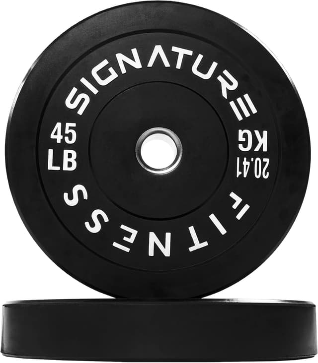 Detalle de Fitvids Olympic Bumper Plates Set (2-inch) — rubber weightlifting plates for strength training