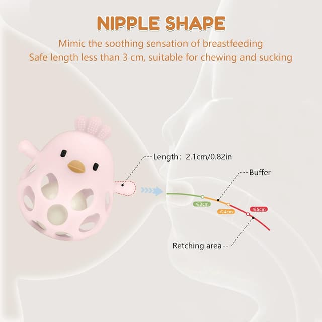 Detalle 2 de MCGMITT Teething Rattle 3 Months Grasping Ball