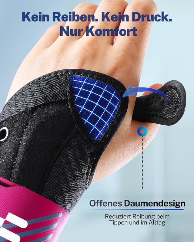 Thumbnail 3 de Fitomo Handgelenkstütze rechts mit Metallschiene & Daumen-Design gegen Reibung (L/XL)