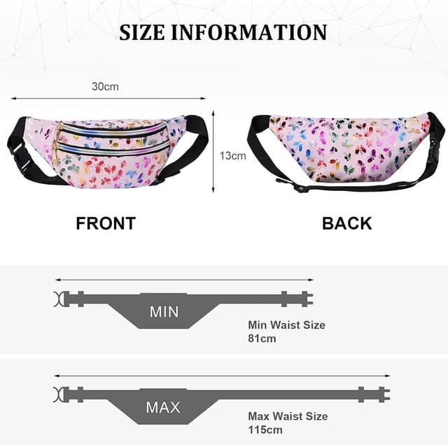 Detalle de Flintronic Marsupio da donna con cintura regolabile e tessuto impermeabile