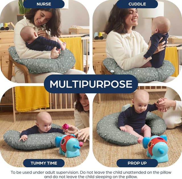 Detalle 2 de Niimo Nursing Pillow – Oeko-TEX® Standard 100 Ergonomic Baby Support Pillow (100% Cotton, Machine-Washable)