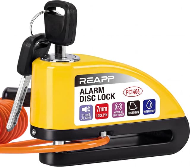 Detalle de REAPP Alarm Disc Lock 110 dB Motorbike lock🔒